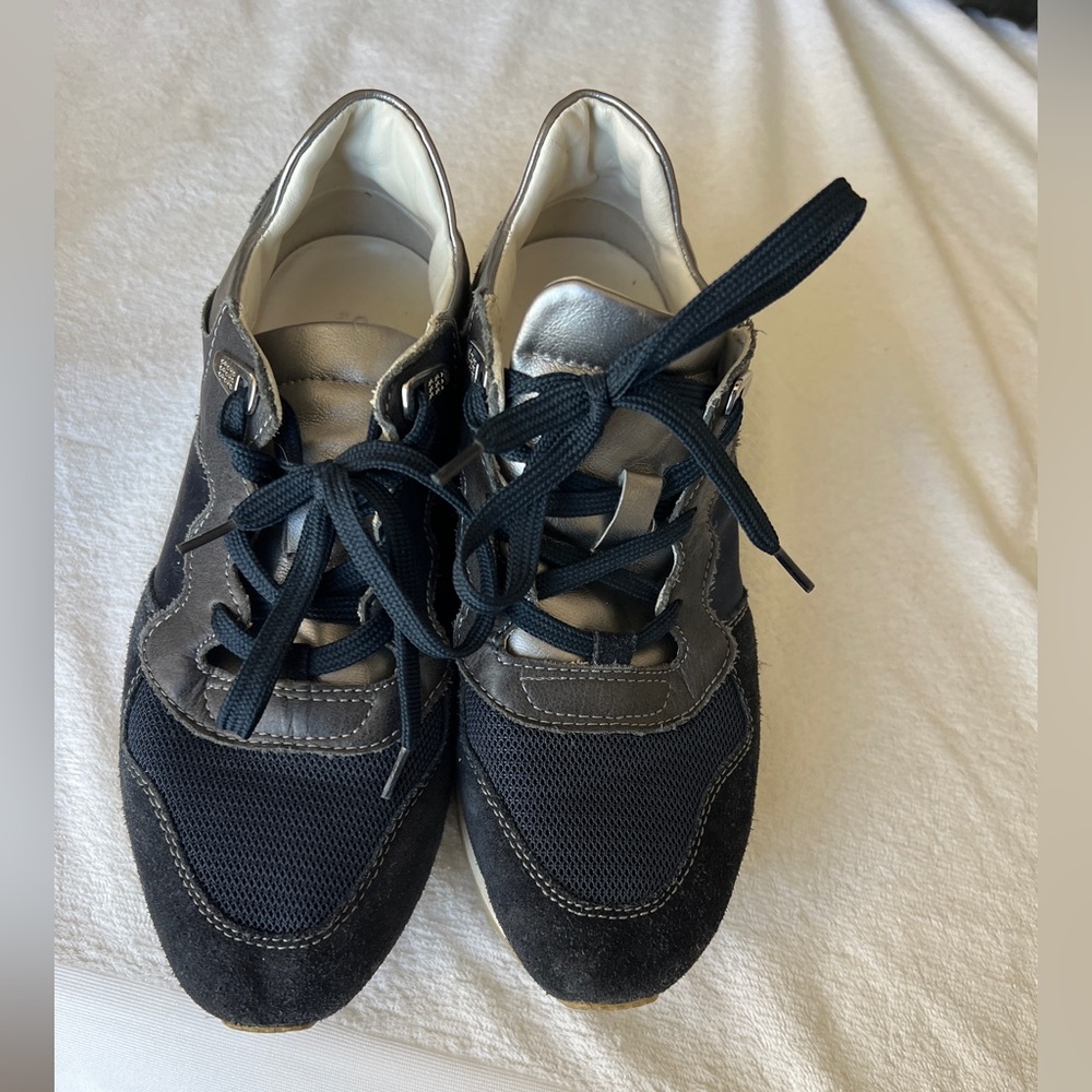 Geox Black and Gray Women's Sneakers